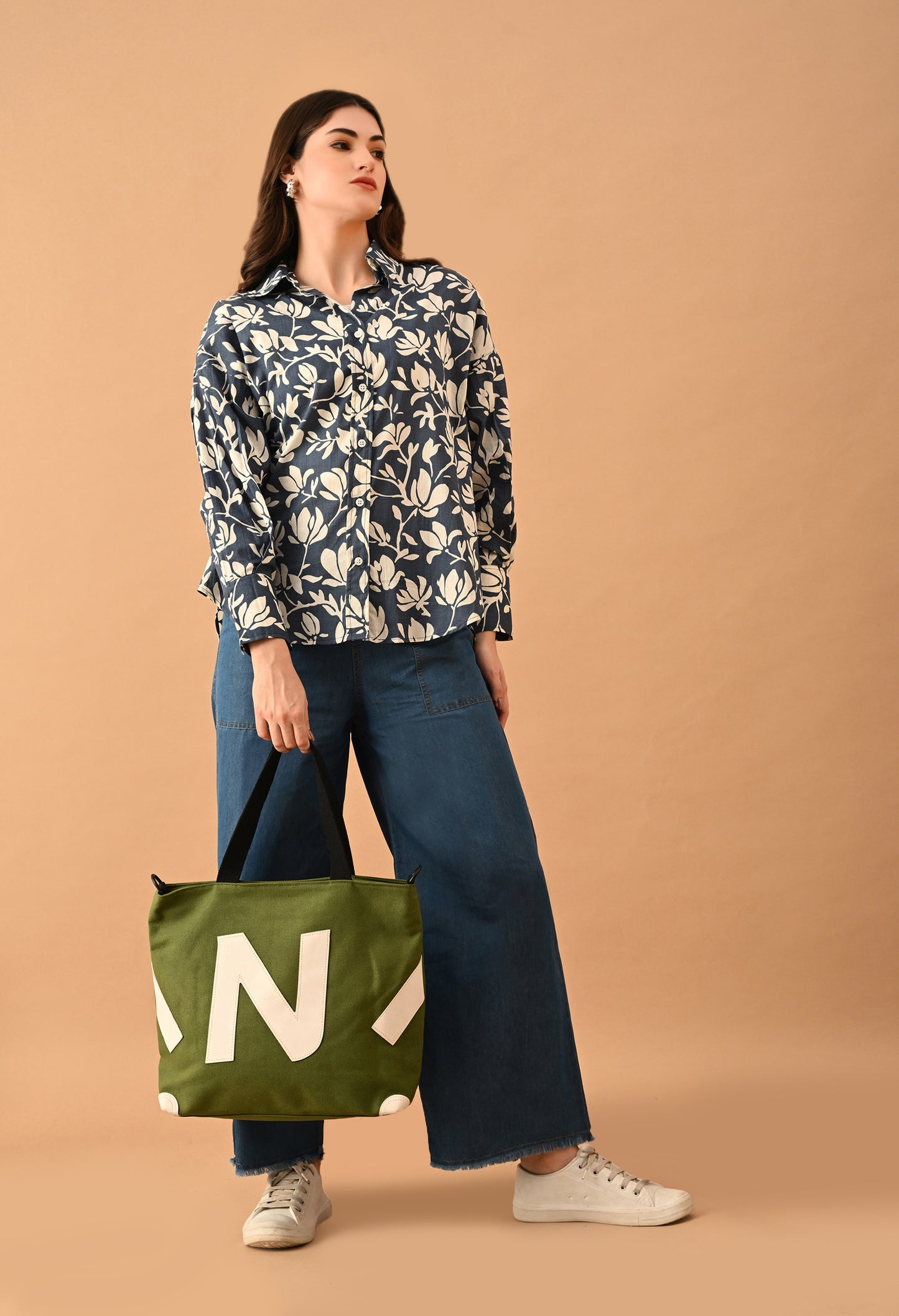 Urban Tote – Green Canvas College Bag