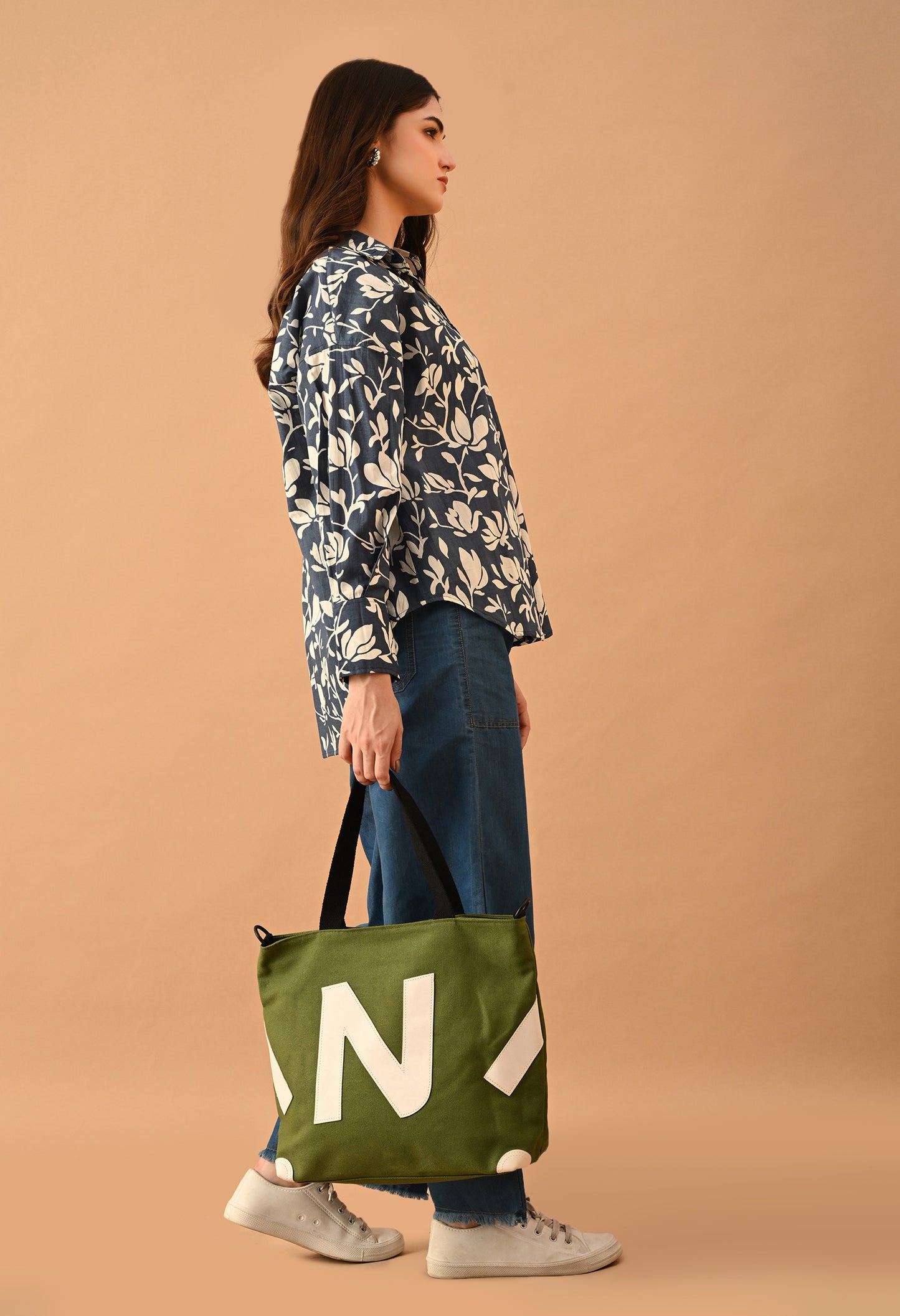 Urban Tote – Green Canvas College Bag